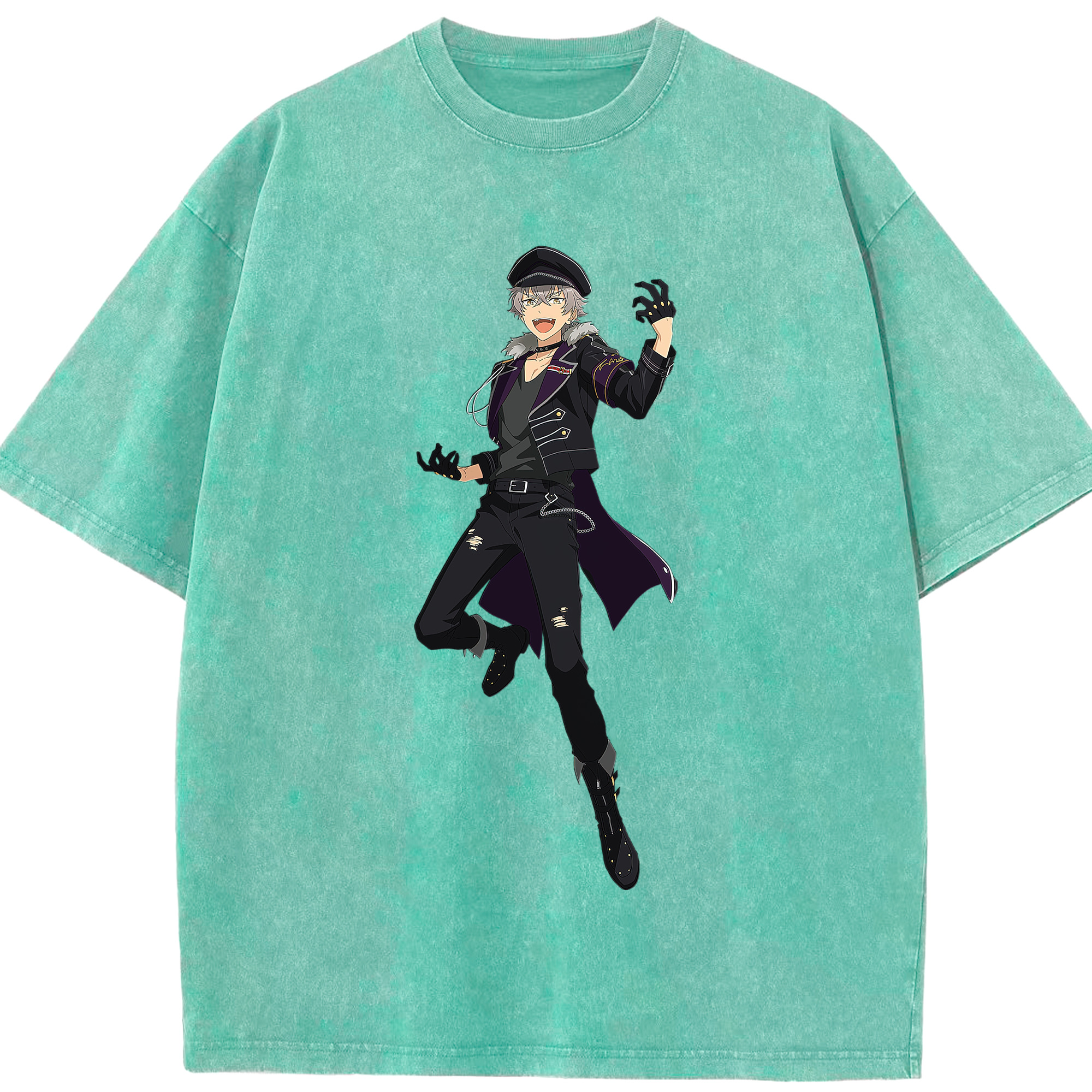 （画像用） あんさんぶるスターズ! Ensemble Stars 綿100% ヴィンテージ風 半袖Tシャツ（フロントプリント）
